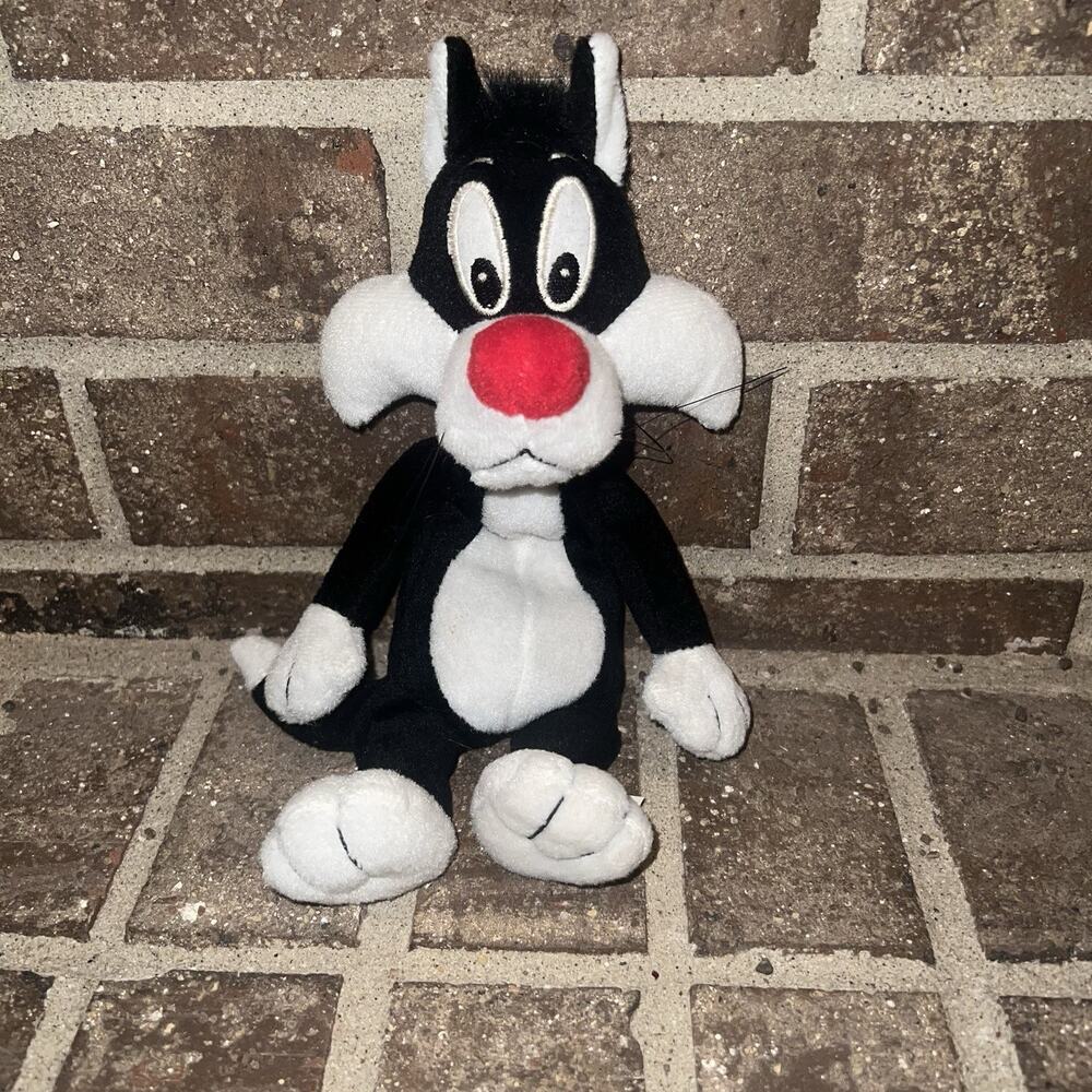 Vintage Sylvester Cat Plush Beanie Warner Bros Studio Store 1997 Looney Tunes 9"